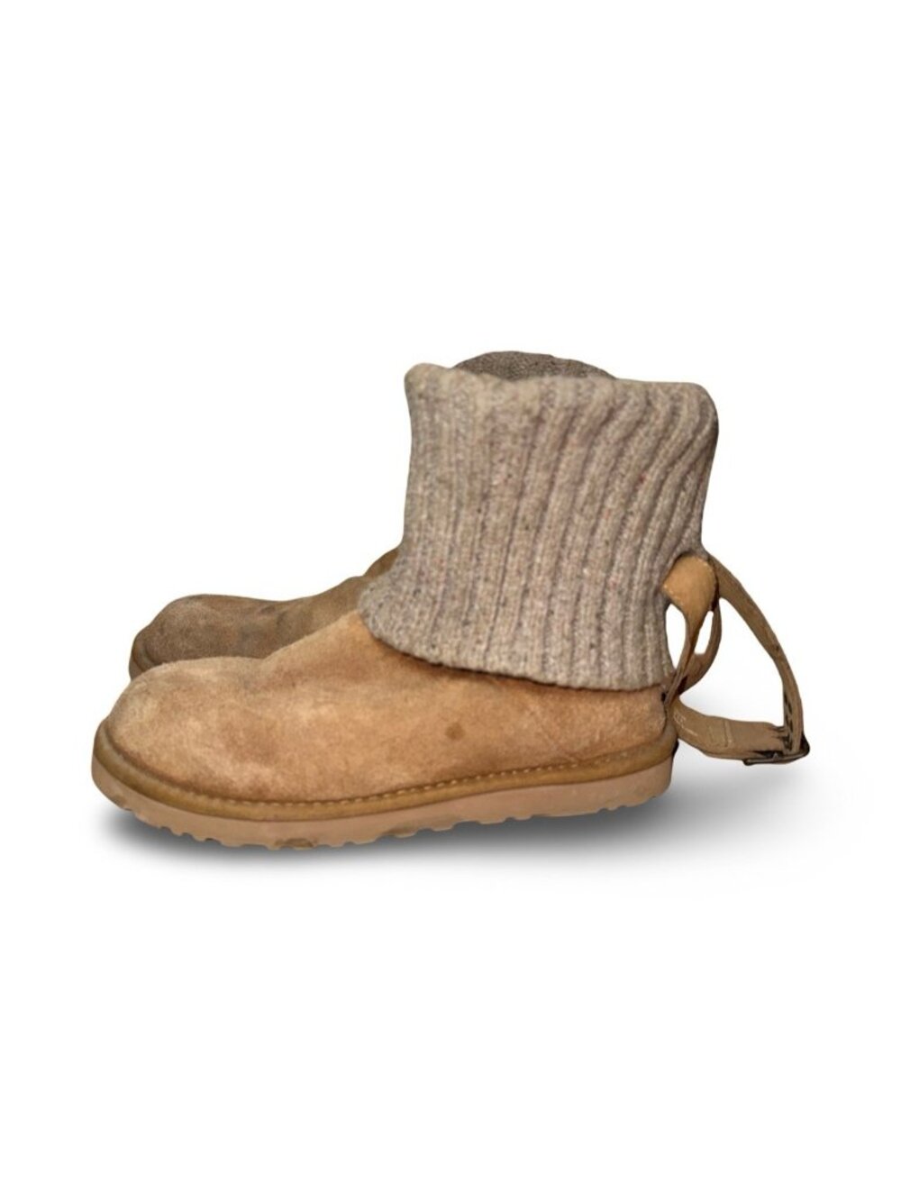UGG Australia Classic Cardy Knit Sweater Boots Chestnut Women’s Size 9